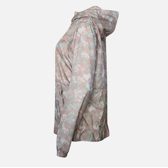 Columbia Women's Morning View Windbreaker Hooded Printed Vintage Pink  Jacket - Picture 2 of 2